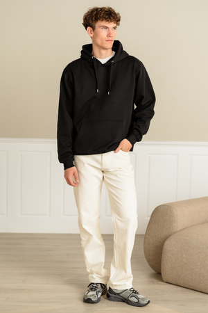 Ontspannen fit jeans - witte denim