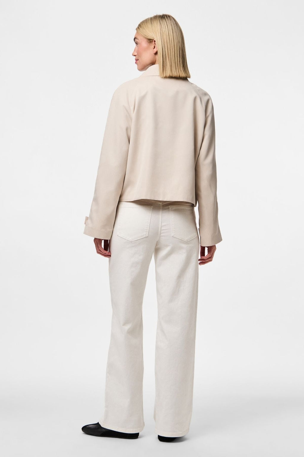 Scarlett Short Trenchcoat - Silver Gray