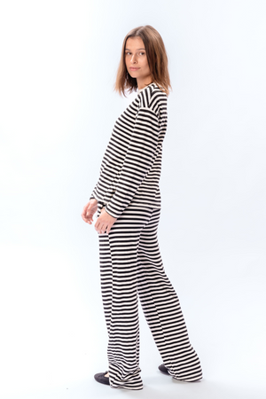 Gestreept shirt - Zwart