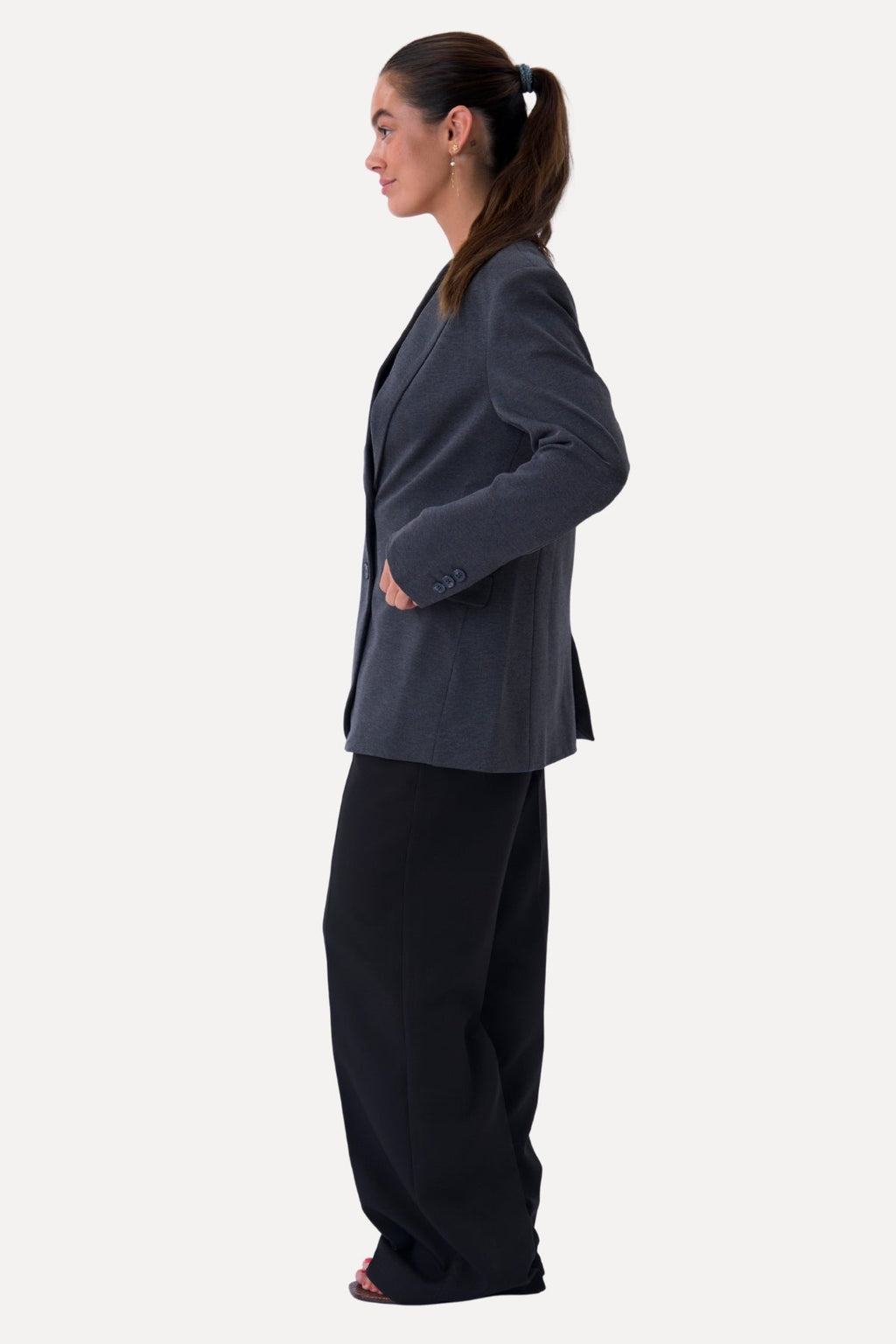 Blazer met klassieke pasvorm - Donkergrijs