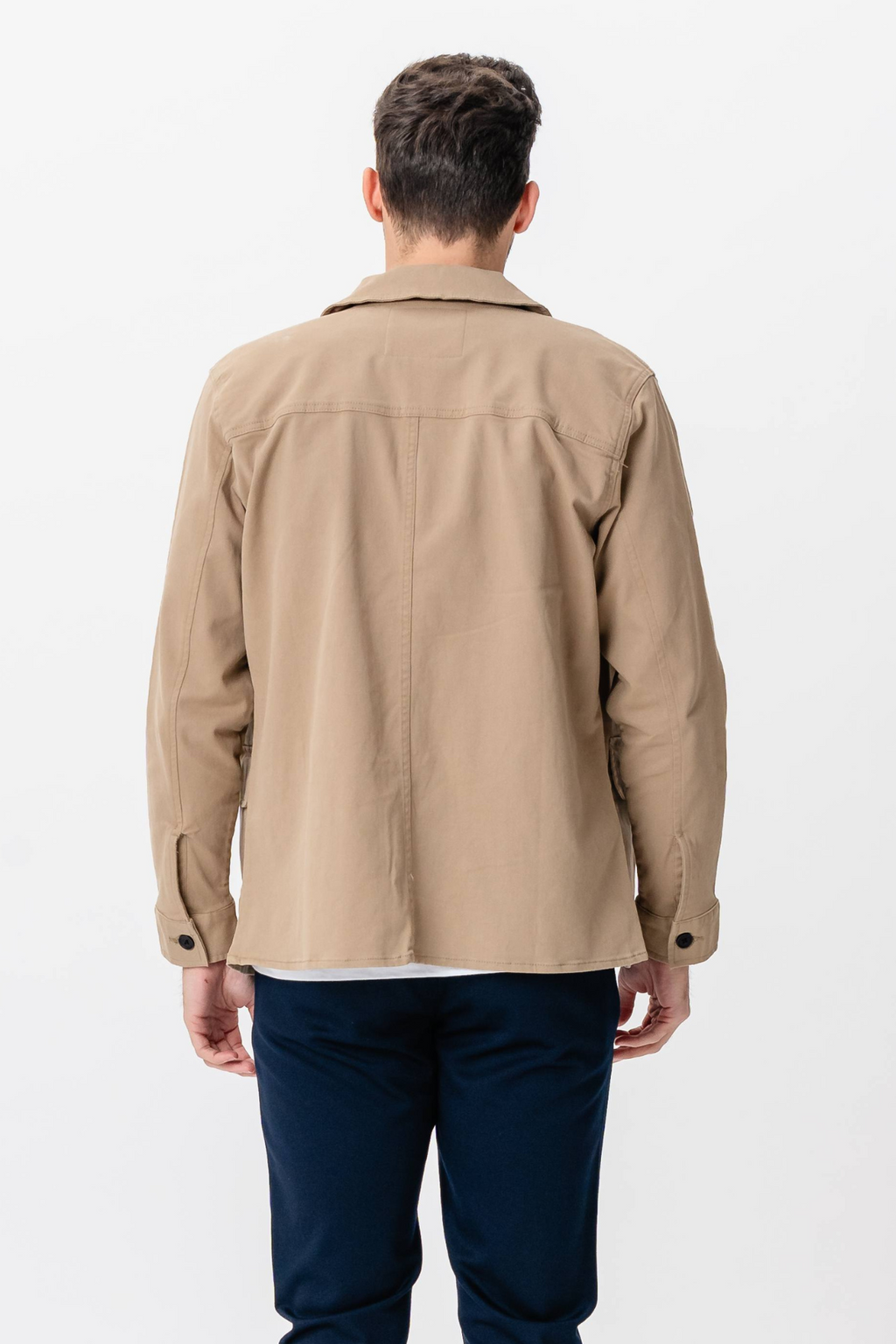 Twill Shirt Jacket - Dark Sand