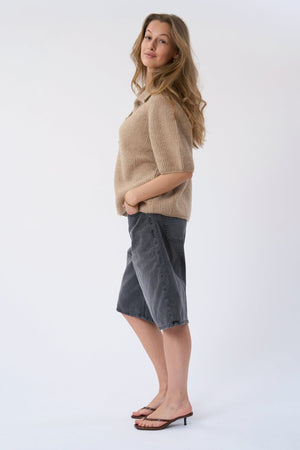 Alba Polo Gebreid - Beige
