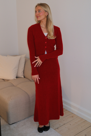 Nova stropdasblouse gebreid - rood