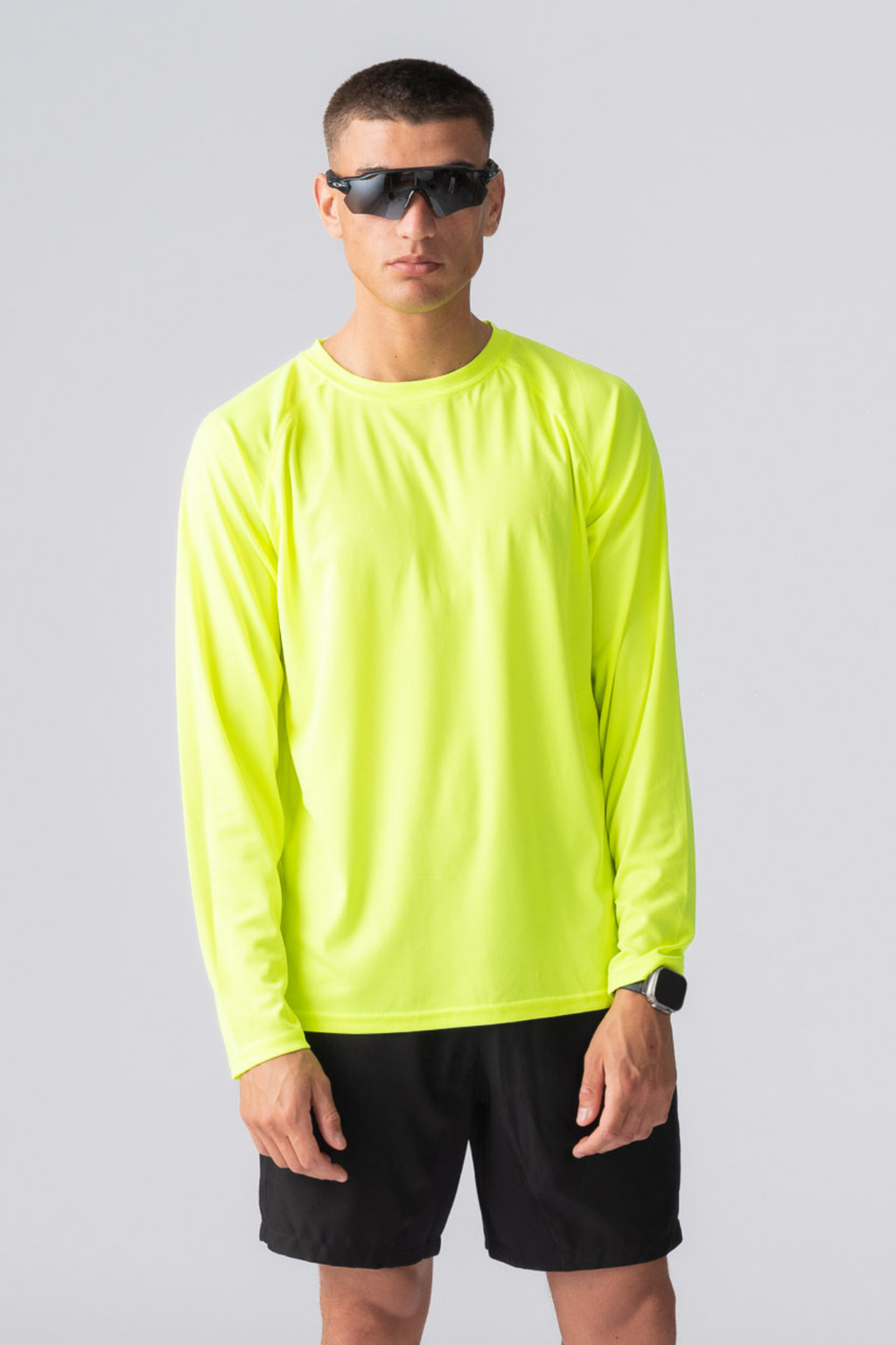 Training T-shirt met lange mouwen-neon geel