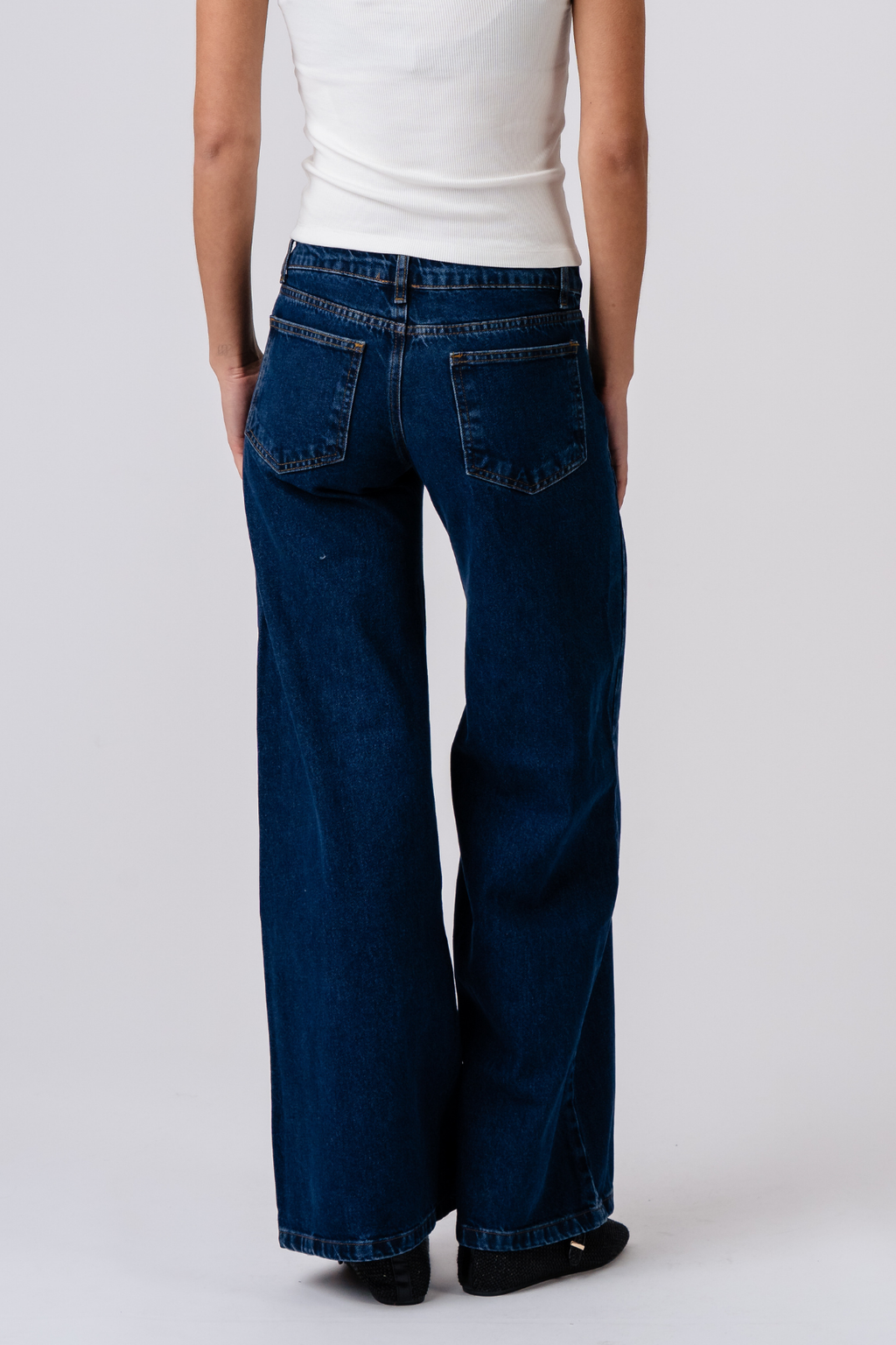 Bianca Jeans met lage taille - Middenblauw