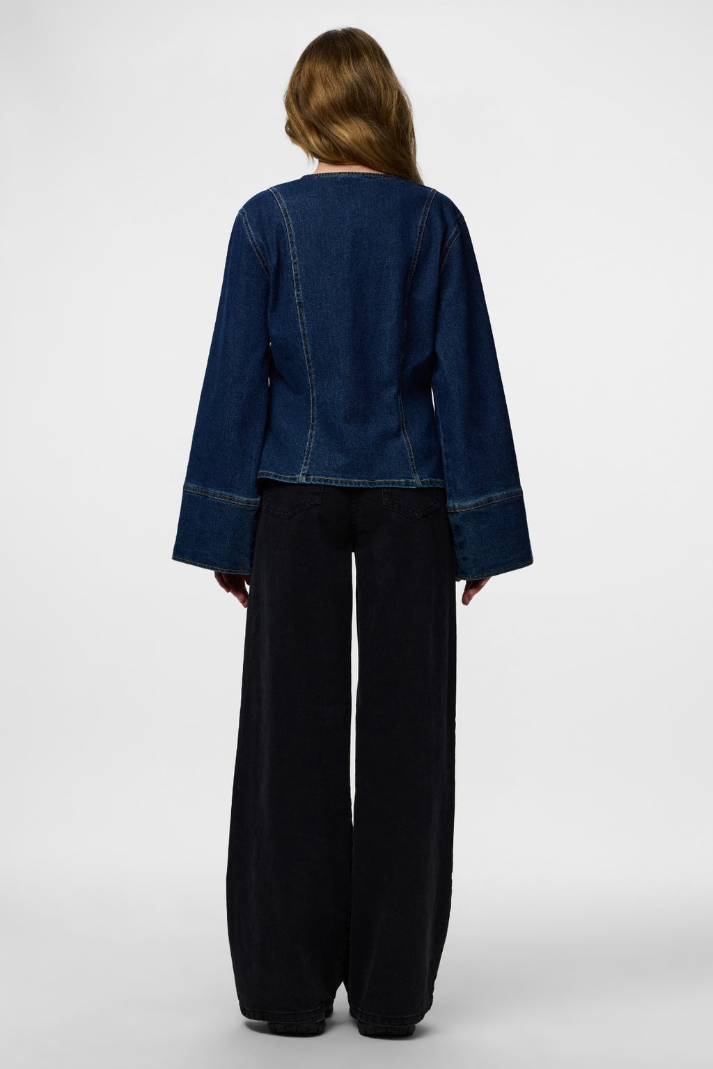 Flora denim overhemd - donkerblauw denim