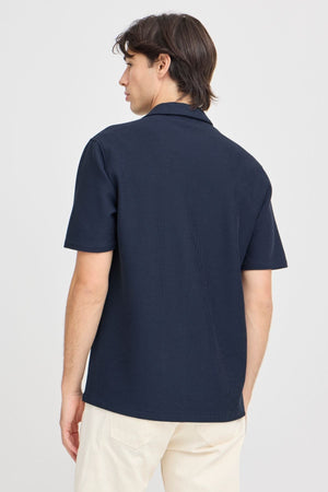 Gebreide shirt - marine