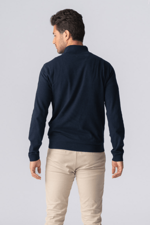 Pullover Half Rits - Navy