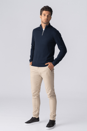 Pullover Half Rits - Navy