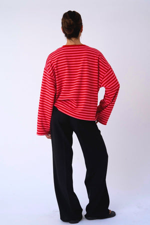 Cleo Blouse - Red/Pink