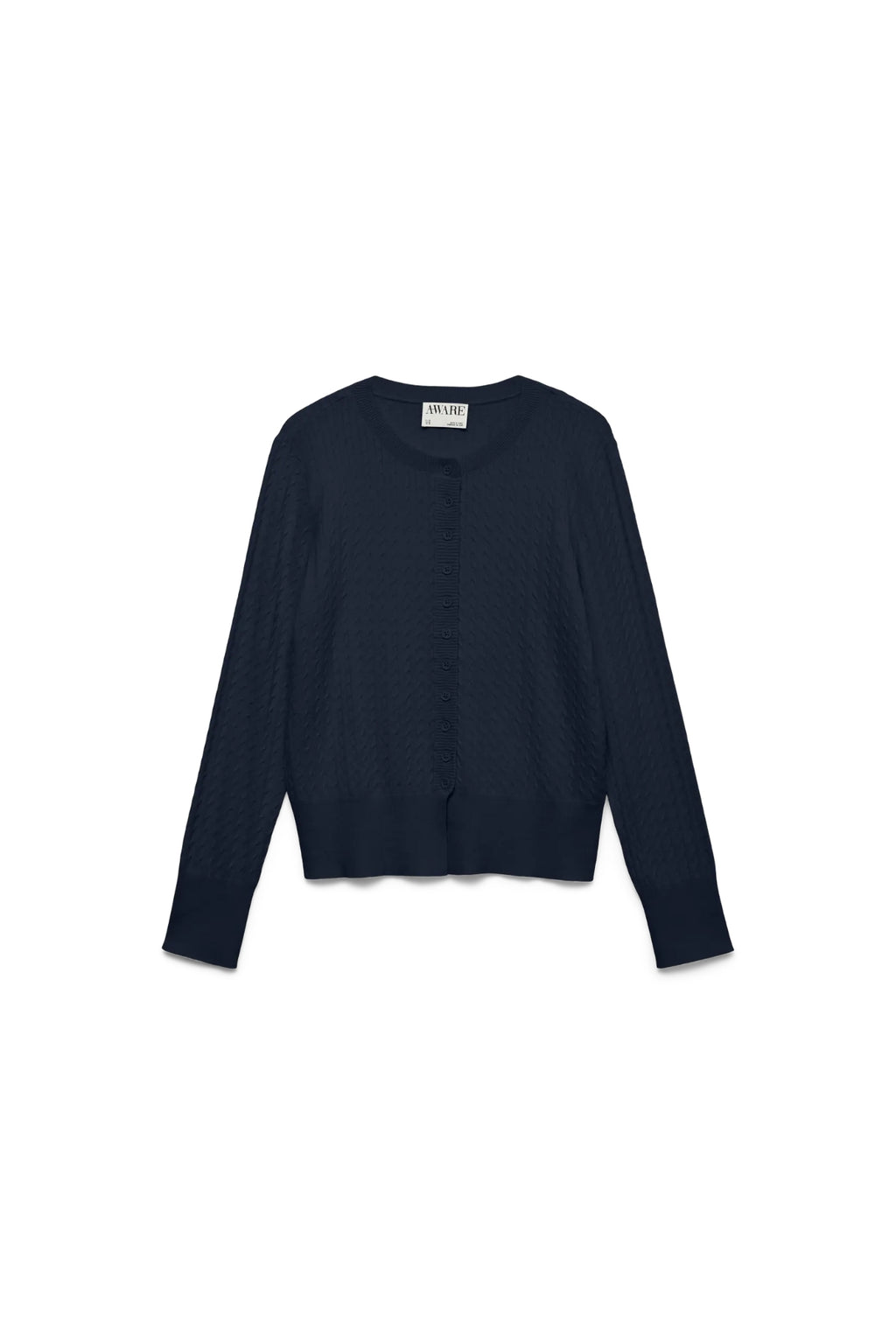 Vina Gebreid Vest - Donkere Saffier