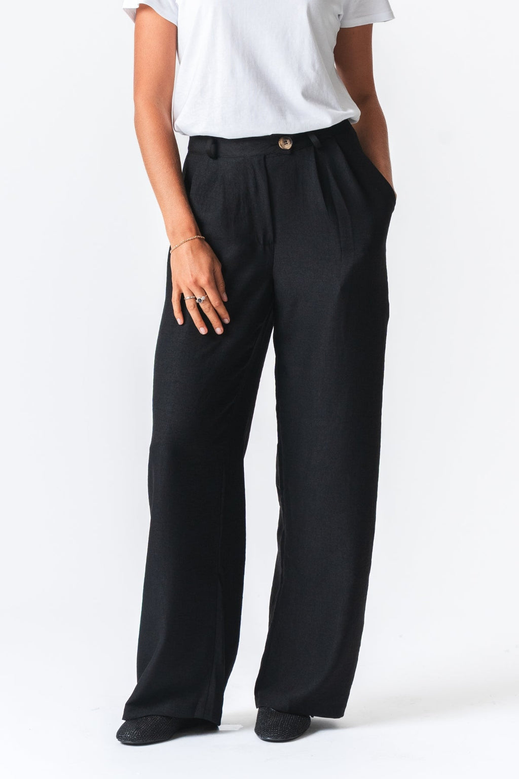 Emma Pants Los - zwart