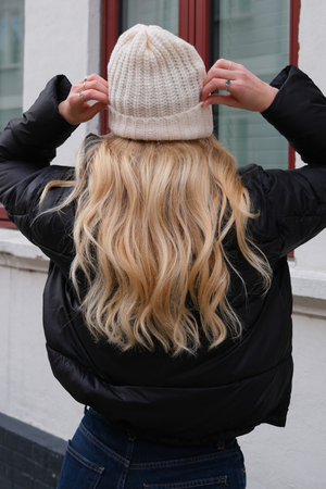 Geribde muts - Licht Beige