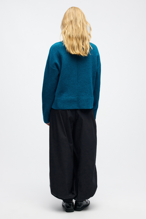 Juno O -Neck Knit - Legion Blue Melange