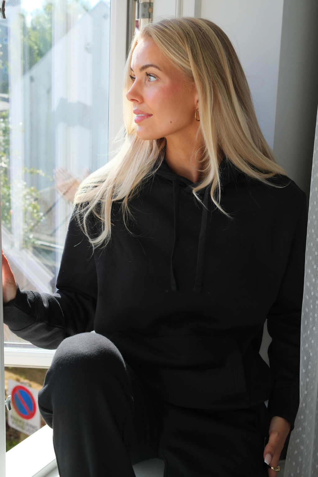 Essential sweatset met capuchon voor dames - zwart