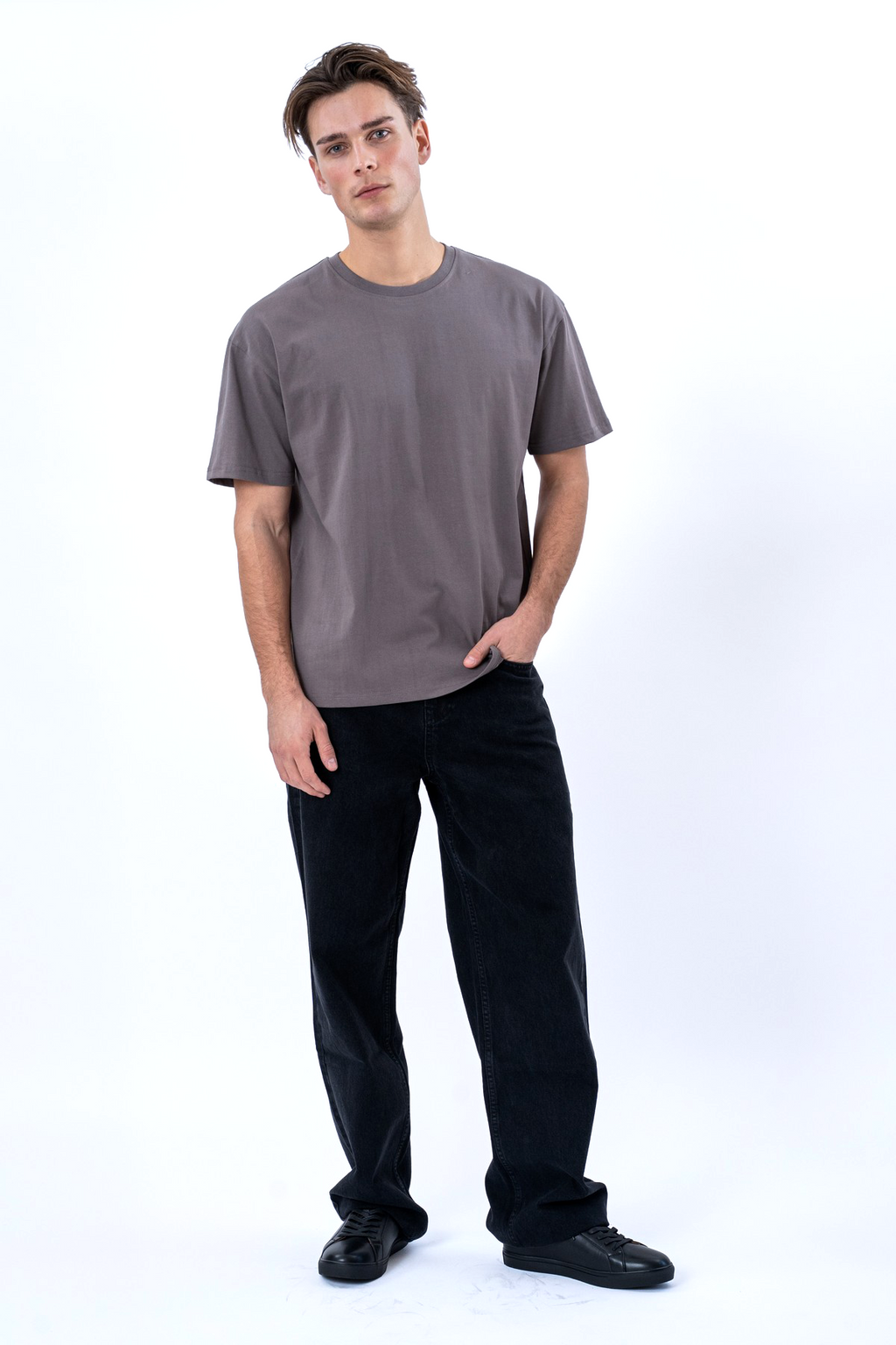 Boxy T-shirt - Donkergrijs