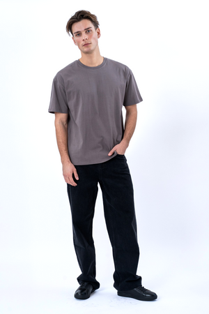 Boxy T-shirt - Donkergrijs