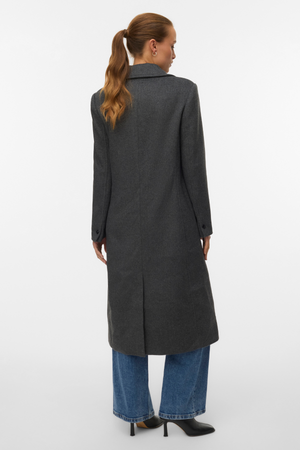 Garner Long Coat - Medium Gray Melange