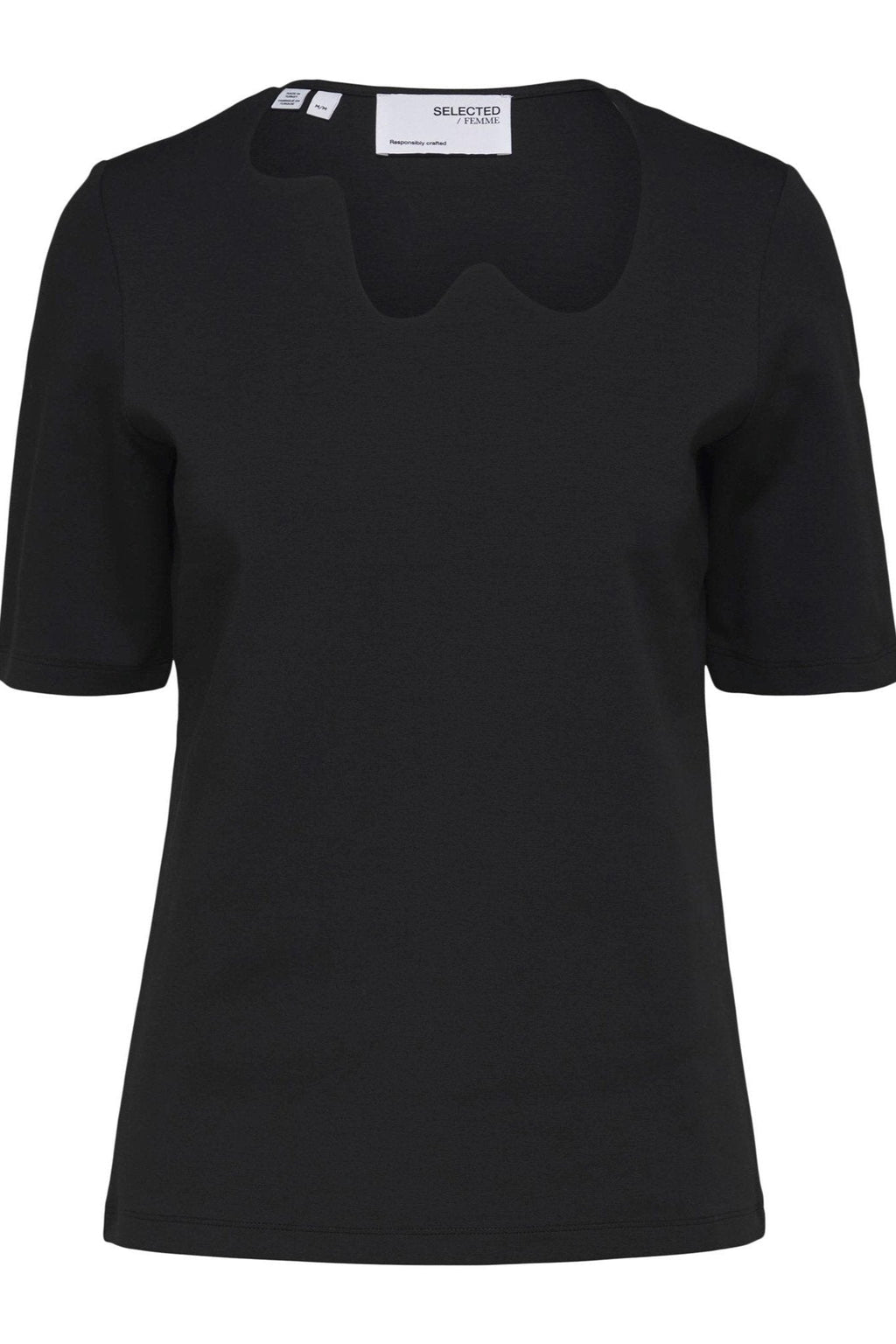 Emily 2/4 blouse - zwart