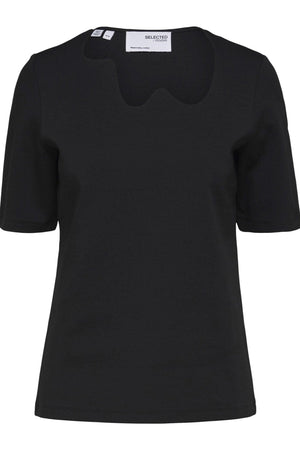 Emily 2/4 blouse - zwart