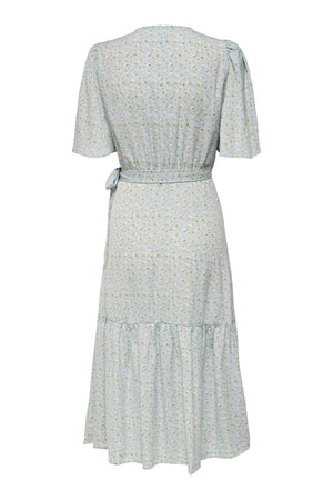 Dina 2/4 ingepakte jurk - blauw