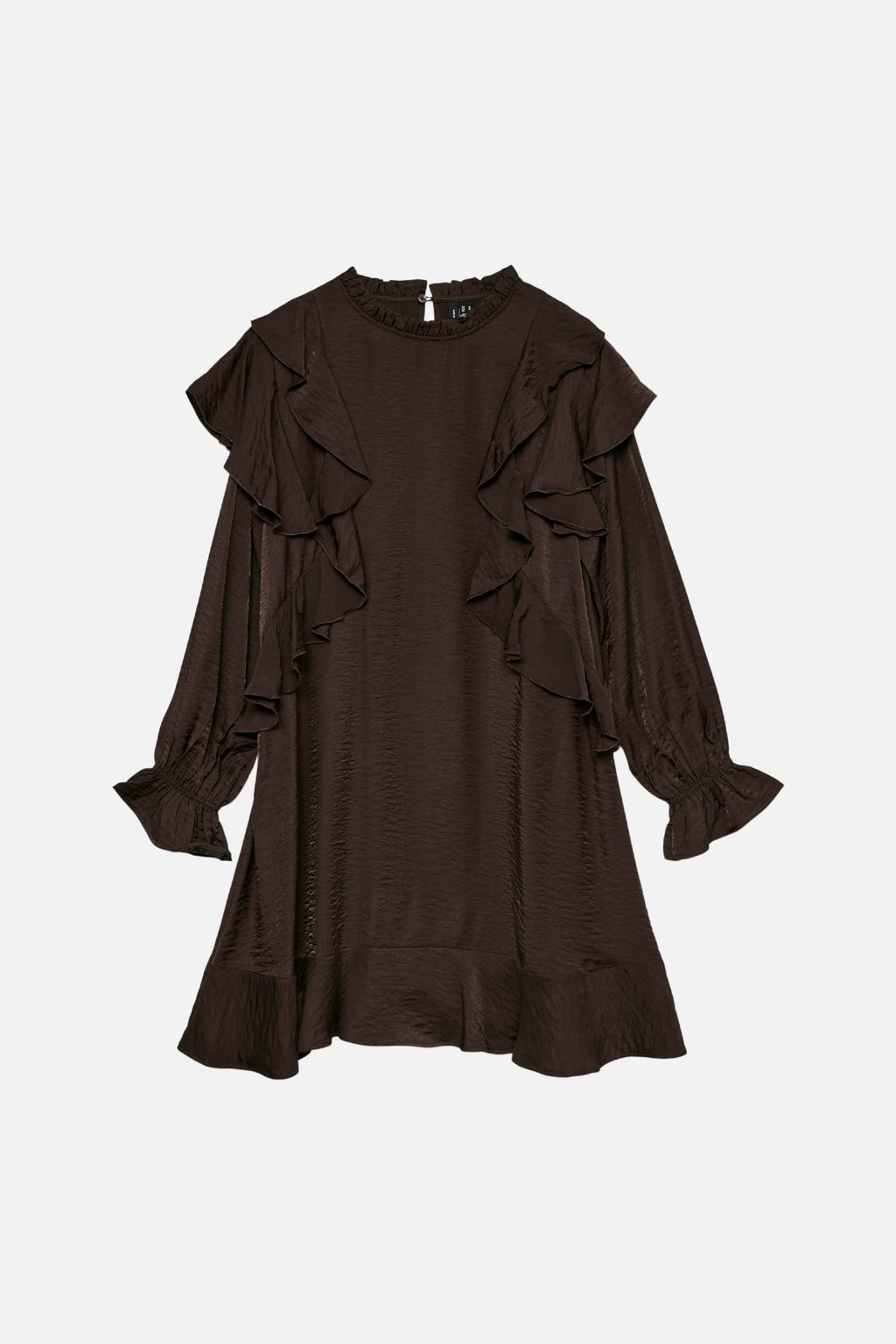 Lizzi Short Flounce Dress - Chocolate Torte