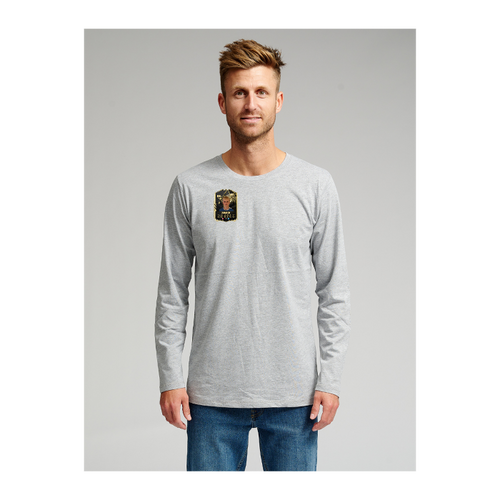 Basic T-shirt met lange mouwen-grijs