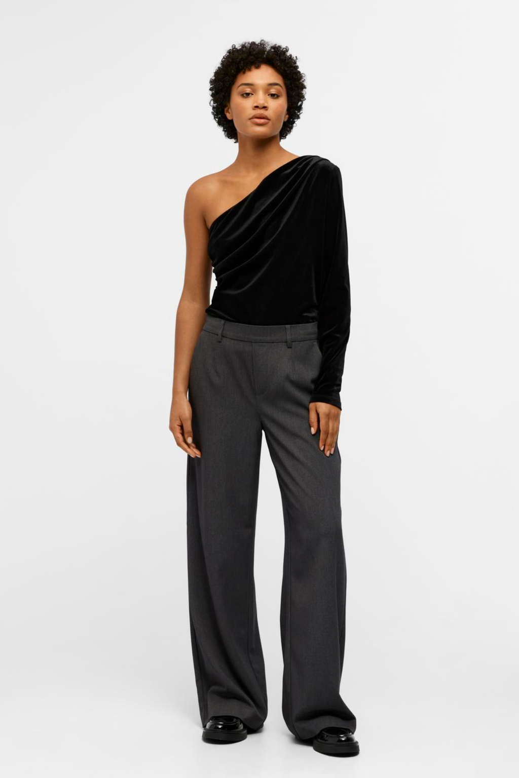 Lisa Wide Pant - Medium Gray Melange