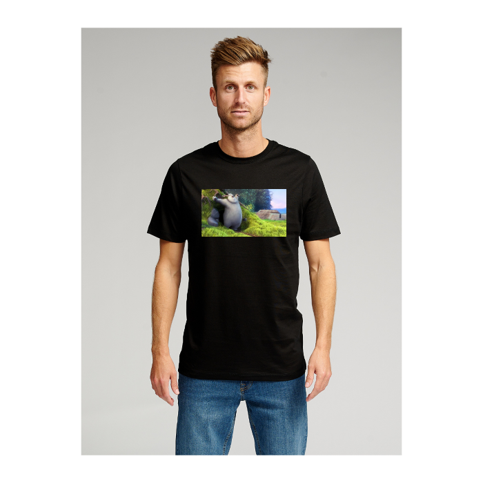 Biologisch Basic T -shirt - zwart