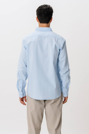 Linnen shirt - lichtblauw