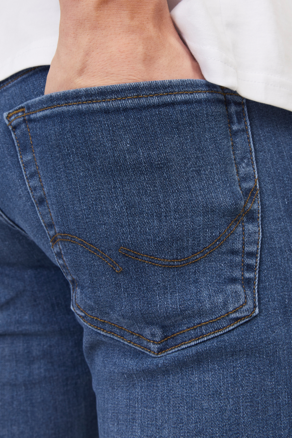 Glenn Stretch Jeans - Denim Blue (slanke pasvorm)