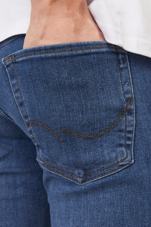 Glenn Stretch Jeans - Denim Blue (slanke pasvorm)