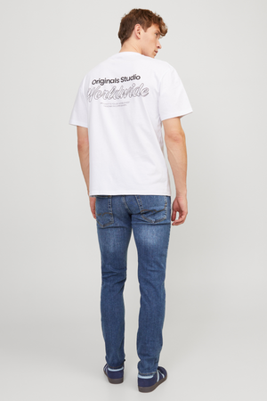 Glenn Stretch Jeans - Denim Blue (slanke pasvorm)