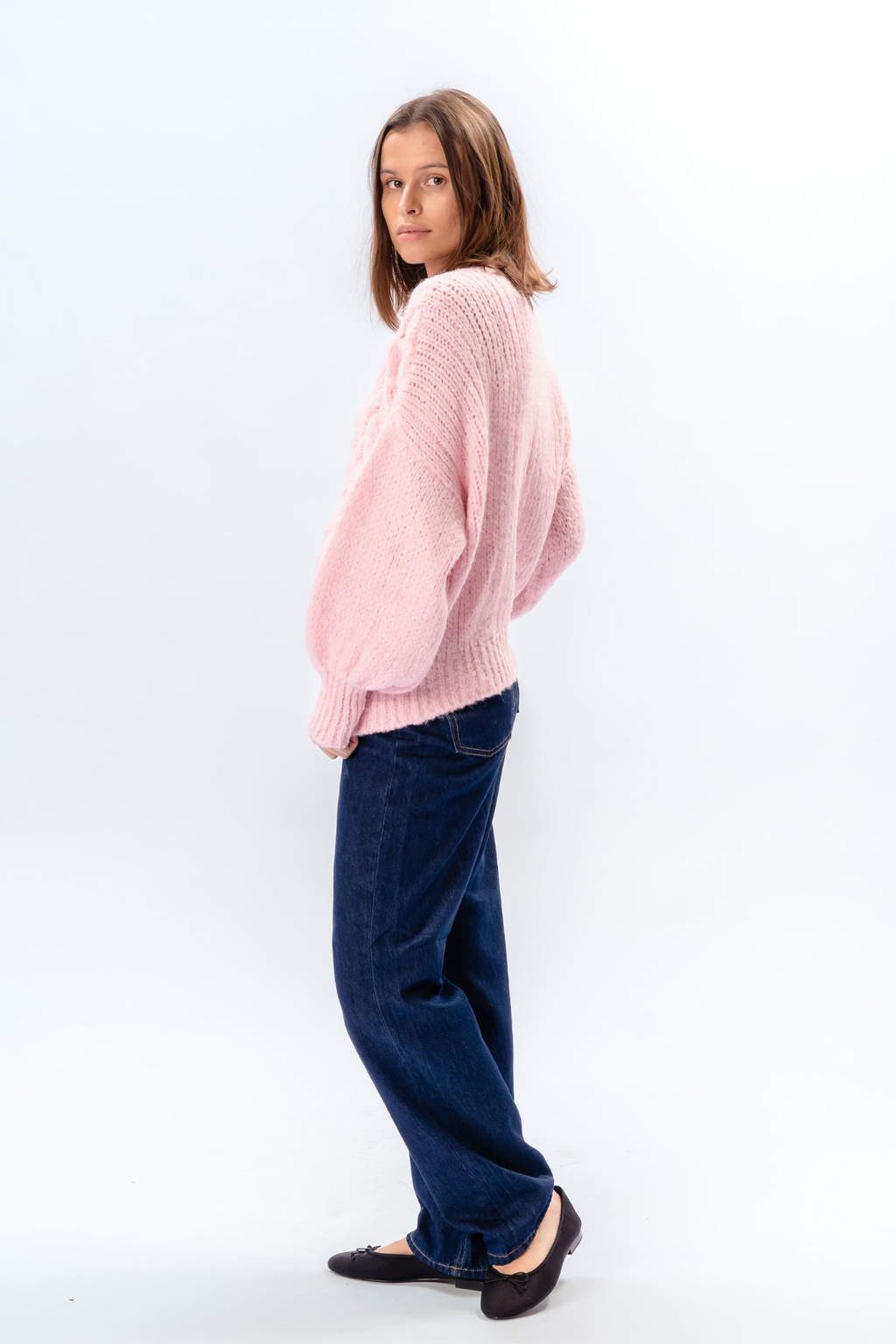 Emma Cable Knit - Candy pink
