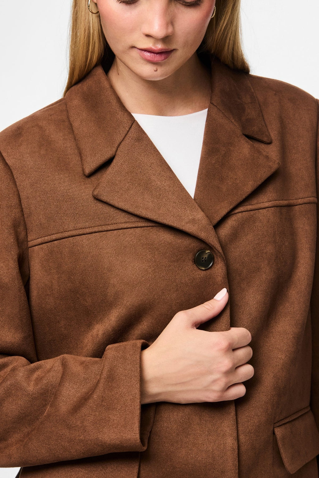 Rakel geborstelde bovenkledingblazer - Downtown Brown