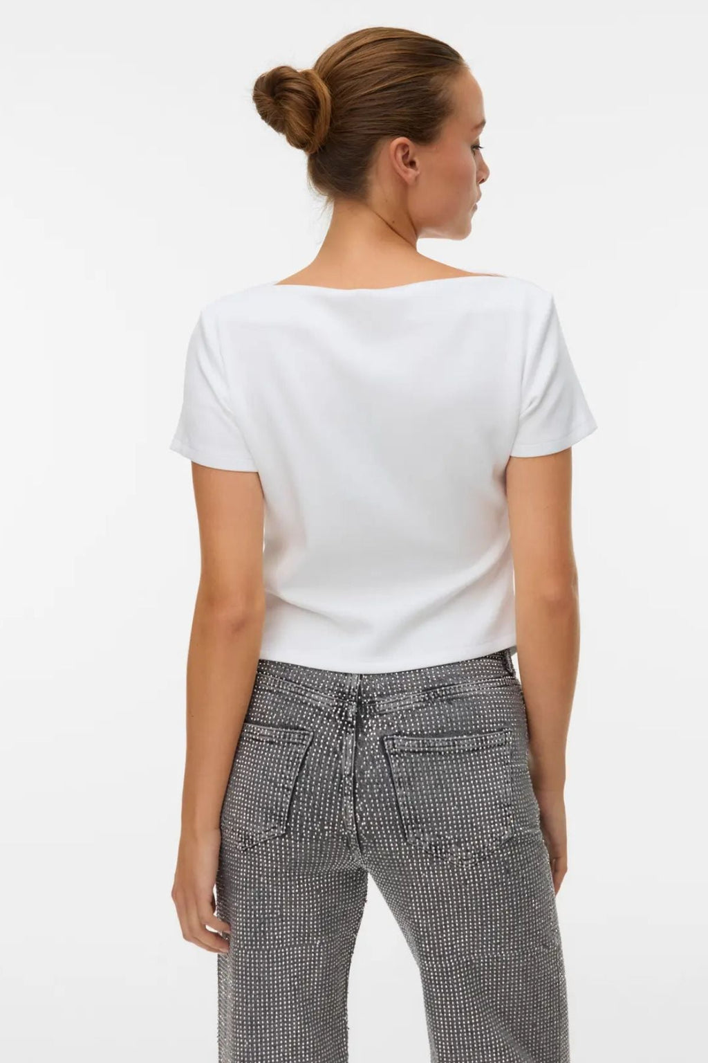 Mille Boatneck Short Top - White