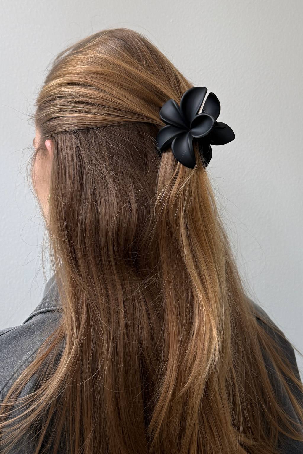 Flower Hair Clip - Zwart