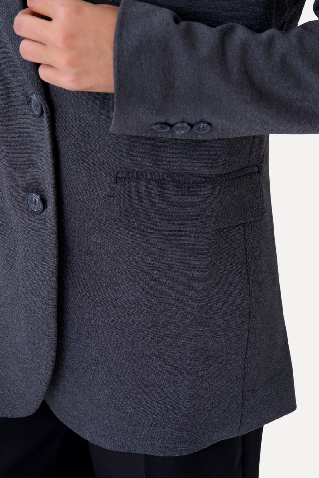 Blazer met klassieke pasvorm - Donkergrijs