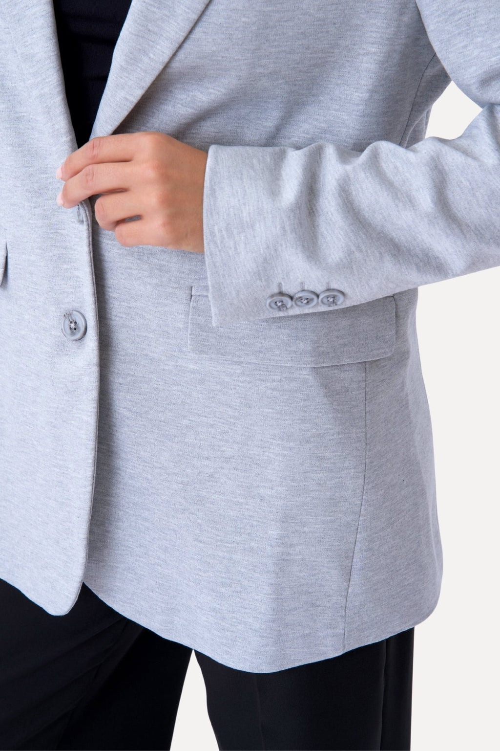 Blazer met klassieke pasvorm - lichtgrijs