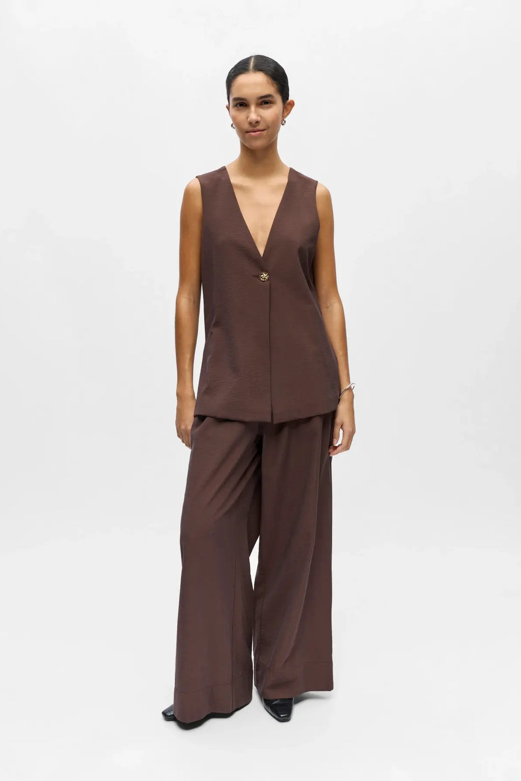 Isla Yui gilet - Seal Brown