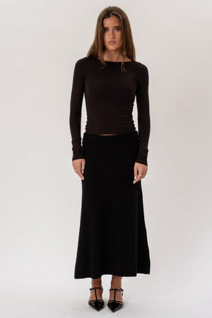 Nova Gebreide Rok - Zwart