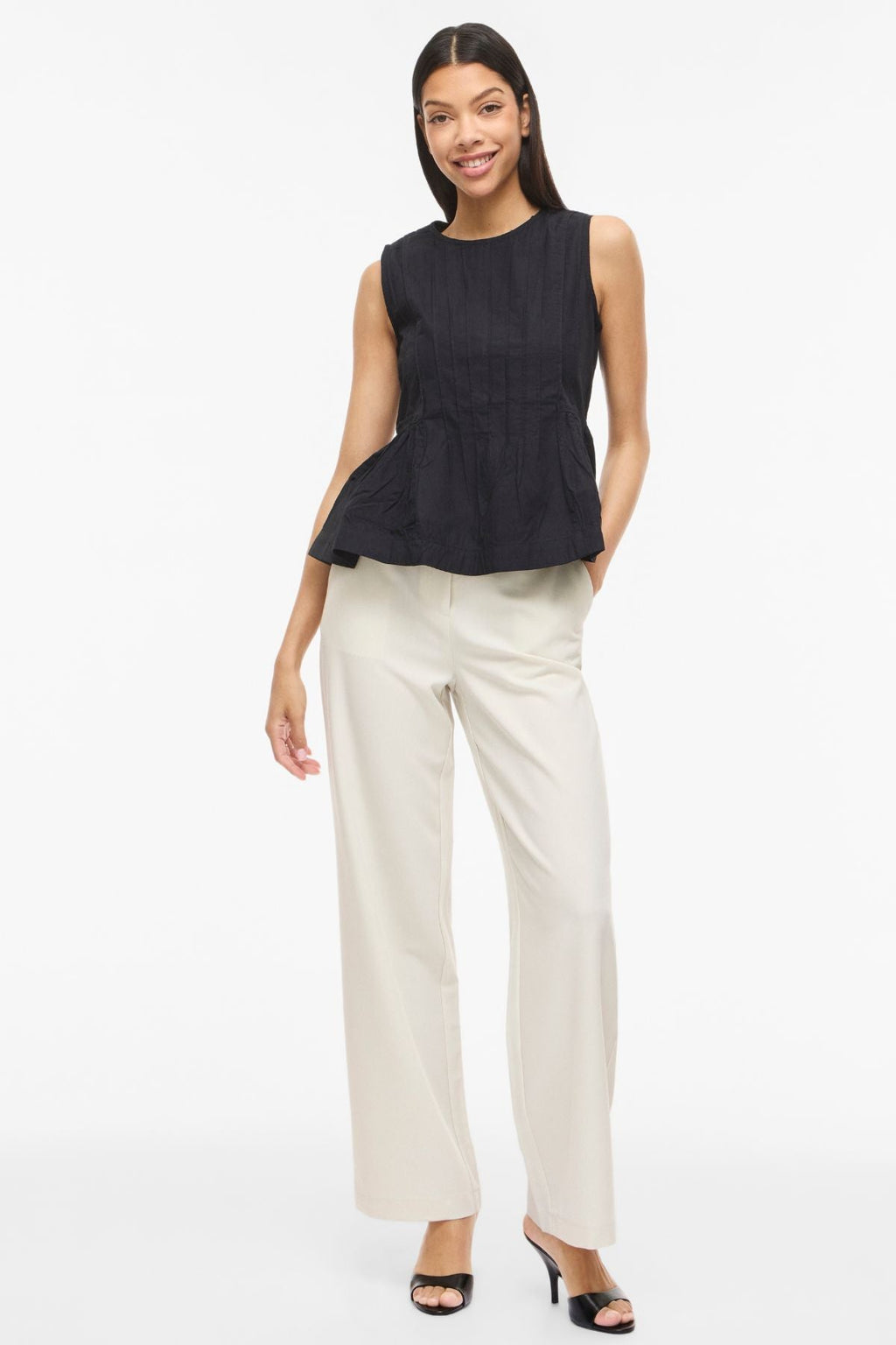 Jimba Top met O-hals - Black Beauty