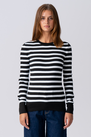 Maja gestreepte shirt - zwart