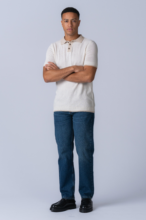 Gebreide polo - ecru