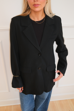 Claire Oversized Blazer - Black