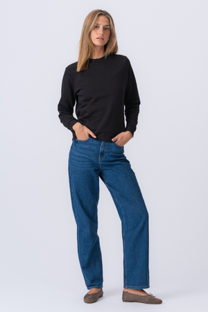 Essentiële ronde hals - zwart