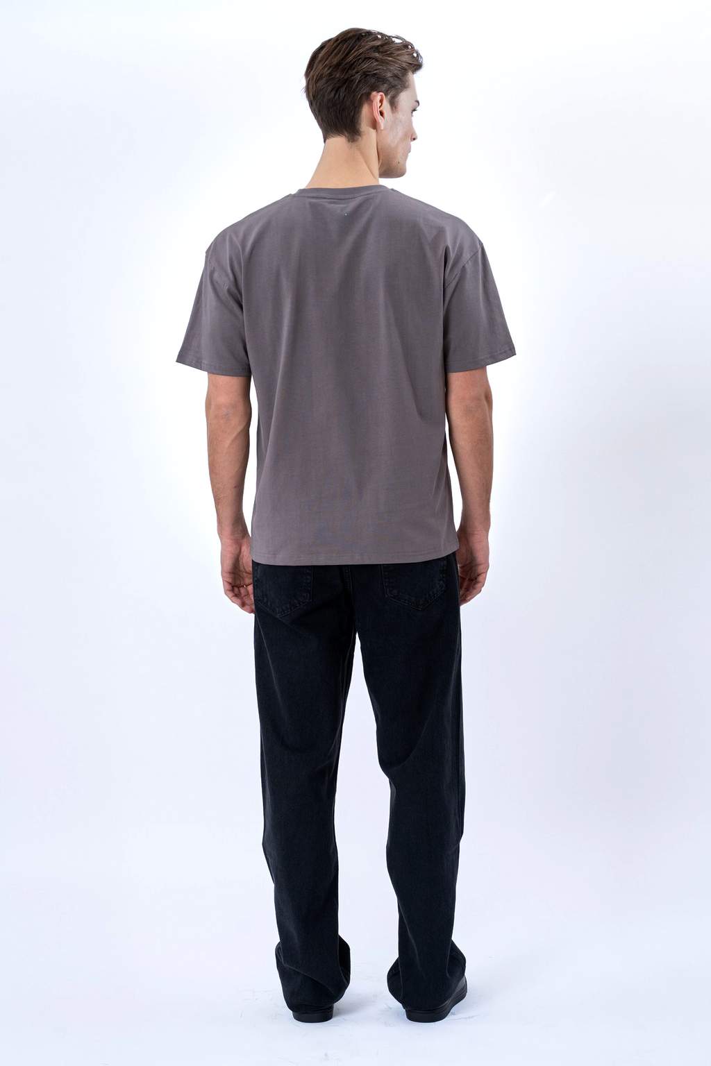 Boxy T-shirt - Donkergrijs