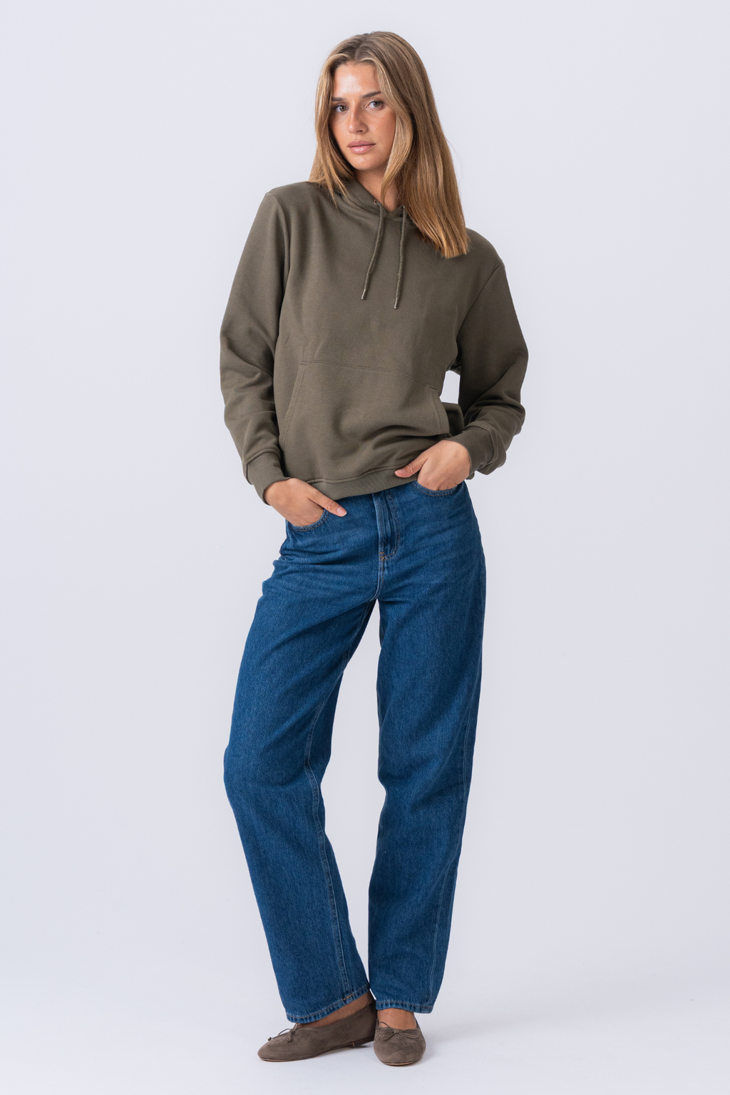 Sweatshirt hoodie - leger