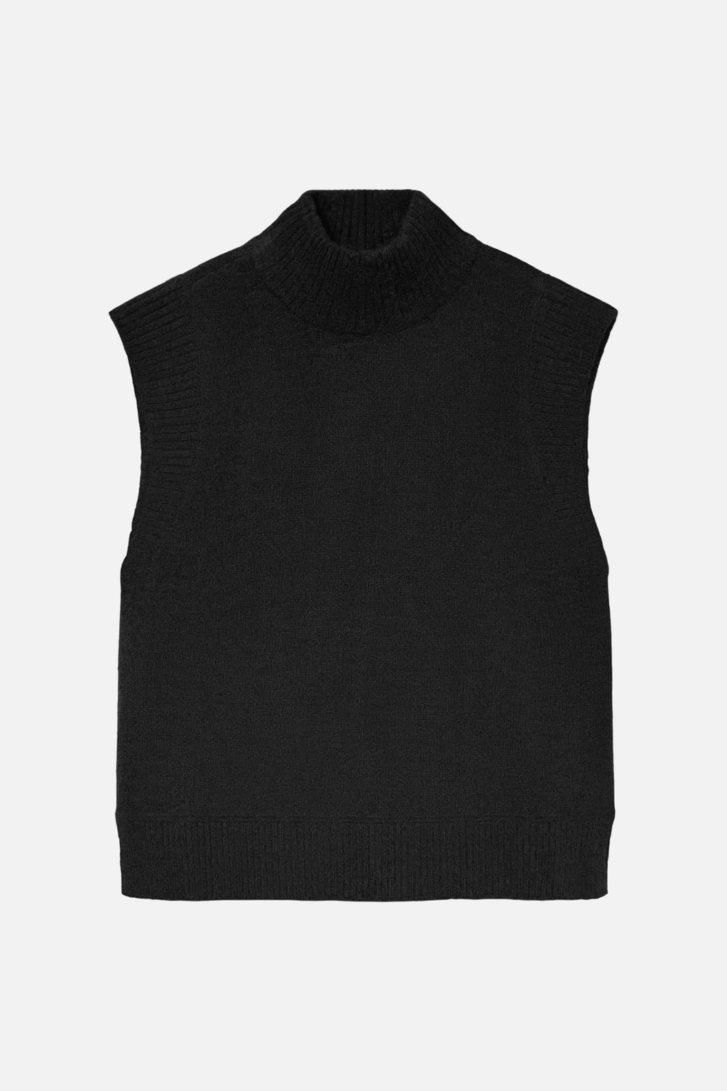 Wow highneck vest - zwart