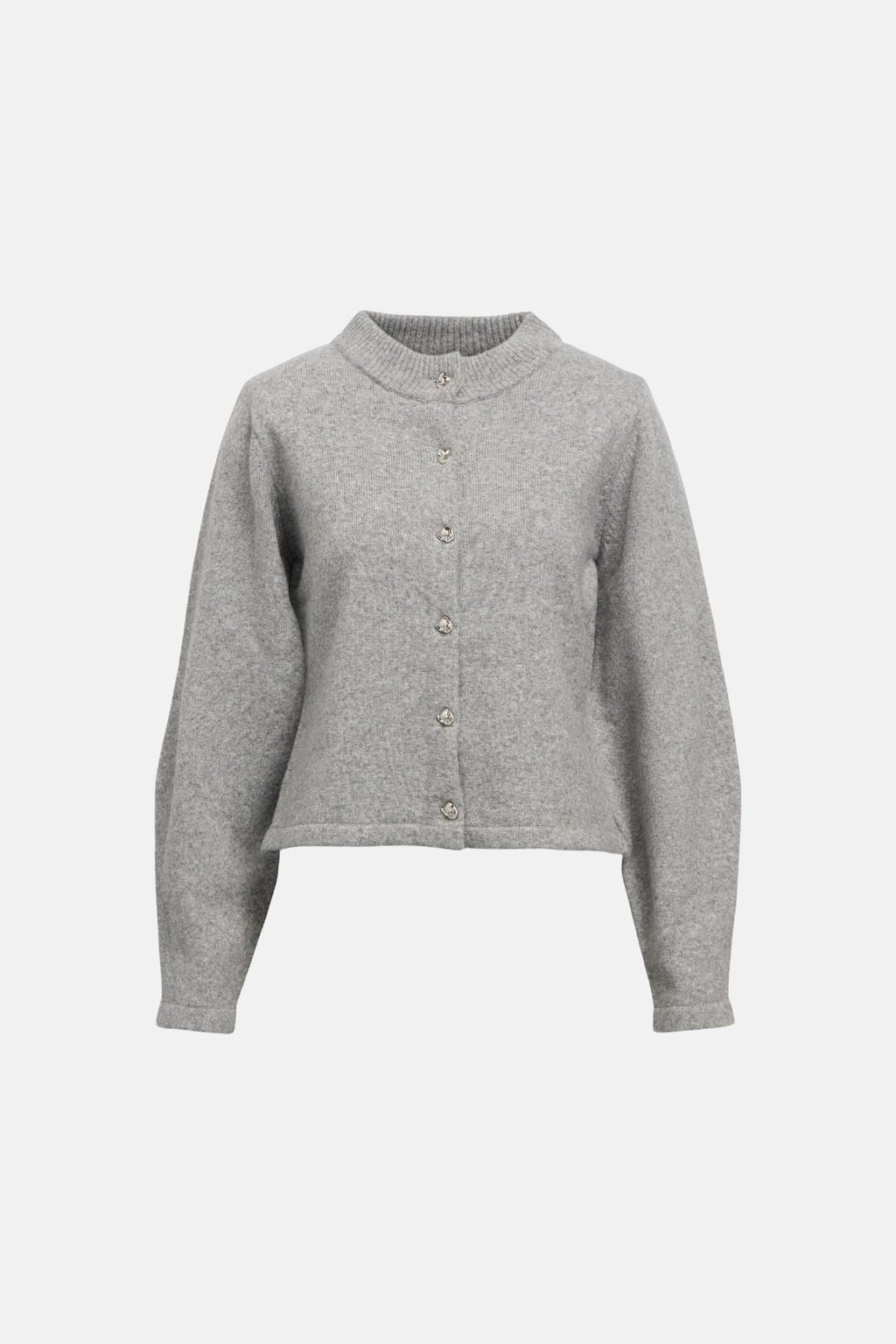 Zari Knit Cardigan - Medium Gray Melange